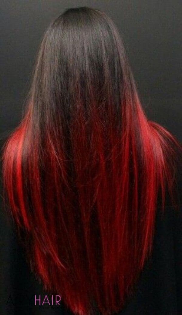 Amazing black and red ombre