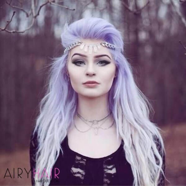 Pastel violet and white ombre
