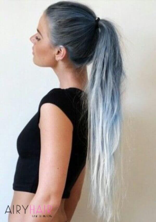 Extra-long hair ombre