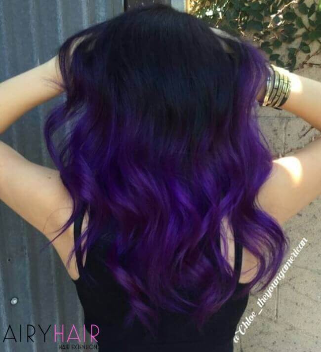 Purple and black ombre