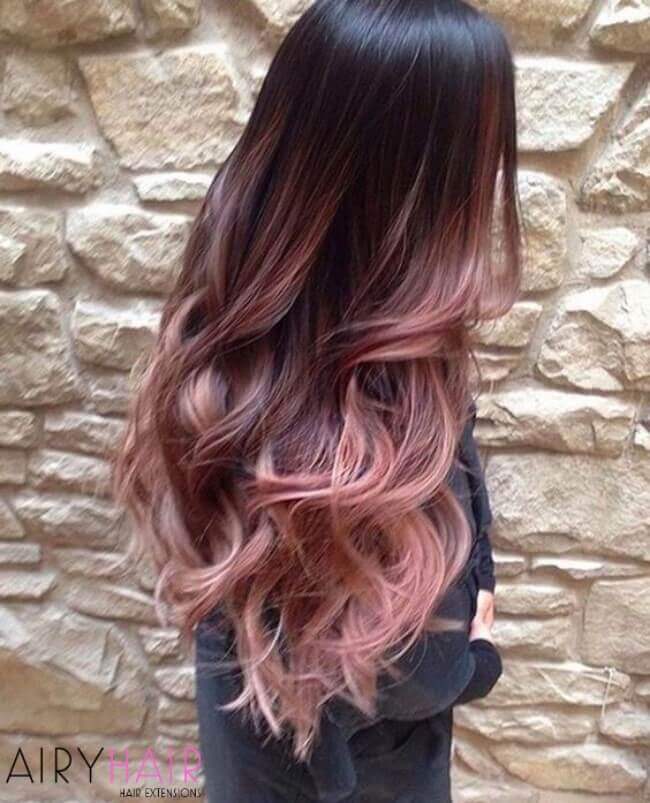 Pastel rose color hair