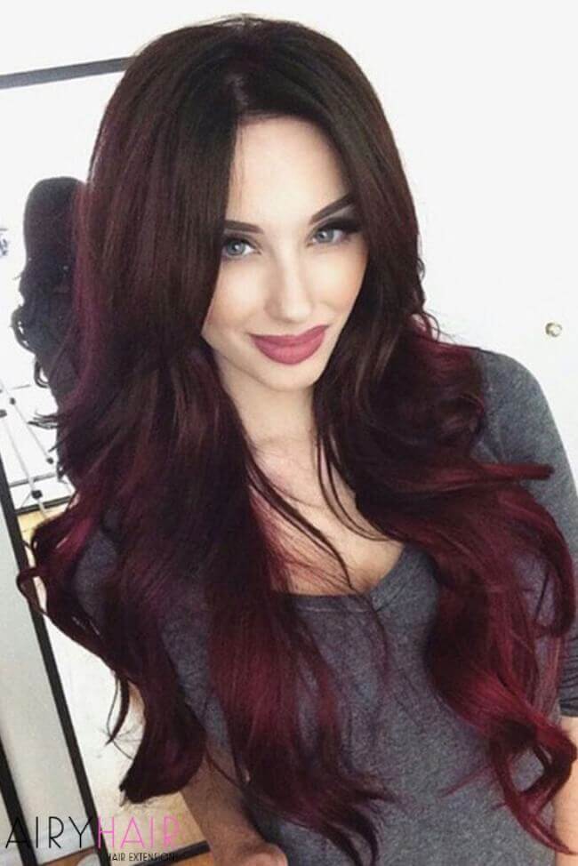 Burgundy extensions