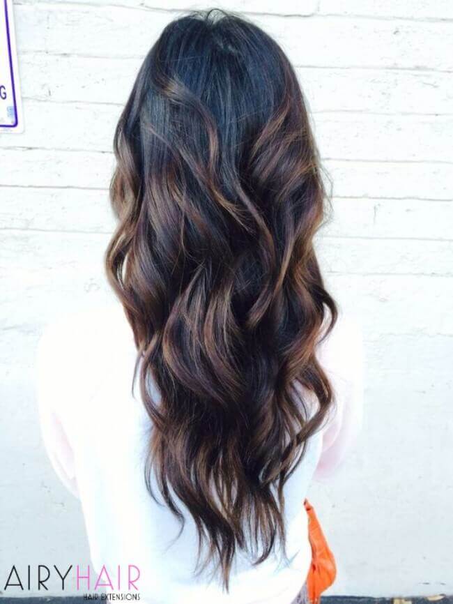 Black and brown balayage