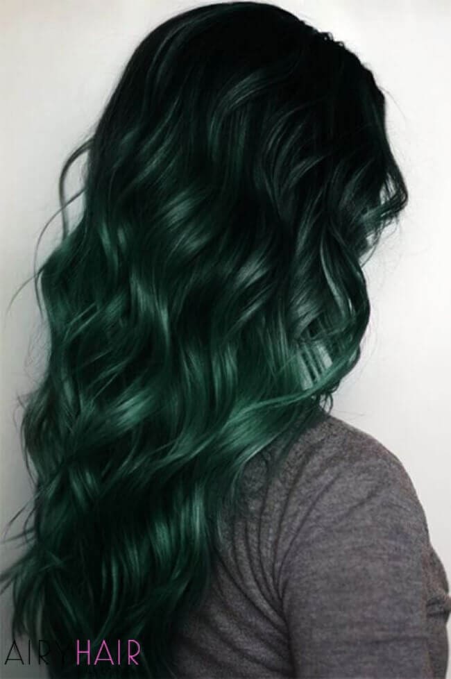 Green and black ombre