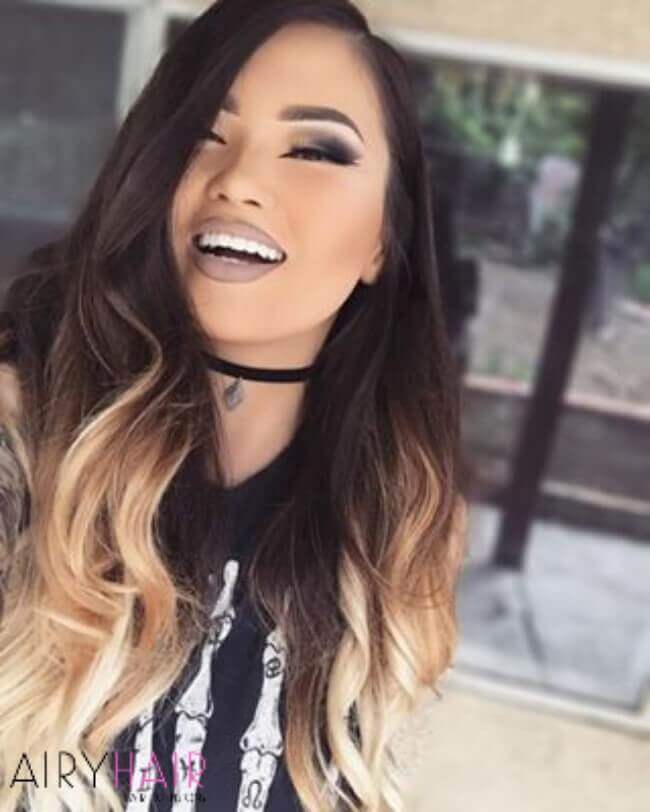 Black and blonde ombre