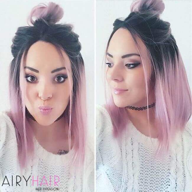 Black and pink ombre