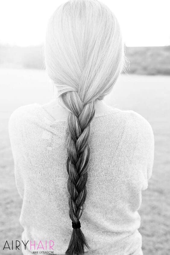 Long braided ombre, gray and black