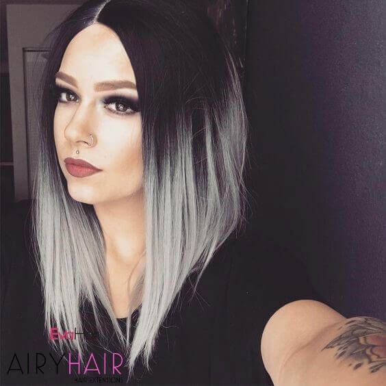 20 Best Black And Grey Ombre Hair Extension Color Ideas