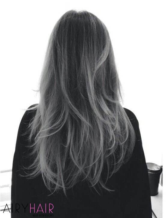 Black, the grey highlights ombre