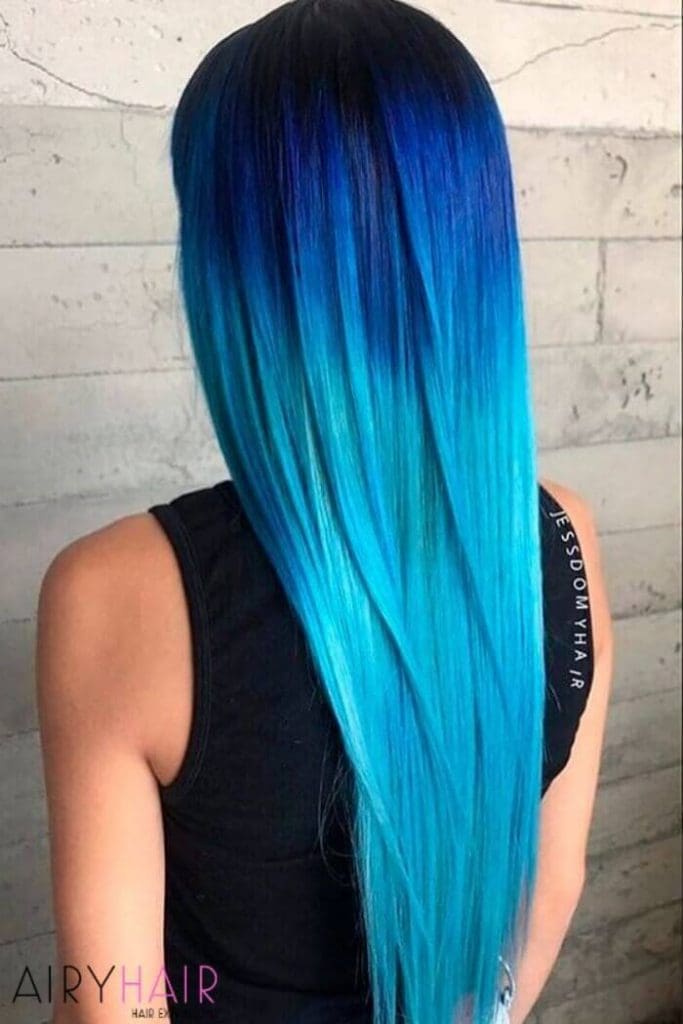 20 Blue And Pastel Blue Ombré Ideas For Hair Extensions 2024