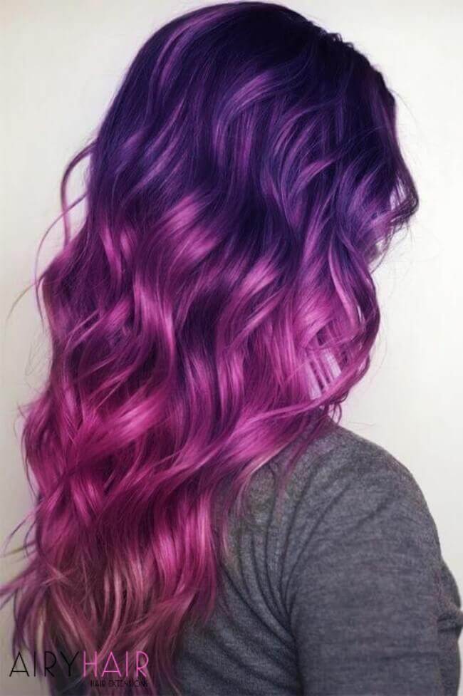 Bright and bold hair color