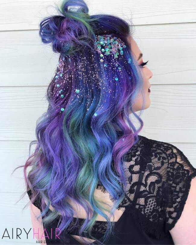 Bright and colorful hairstyles