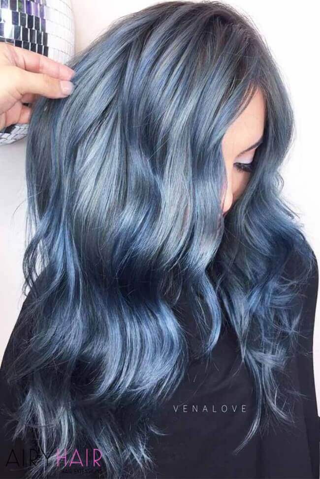 Blue hair color hairstyle