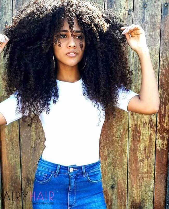 Curly hairstyle with extensions