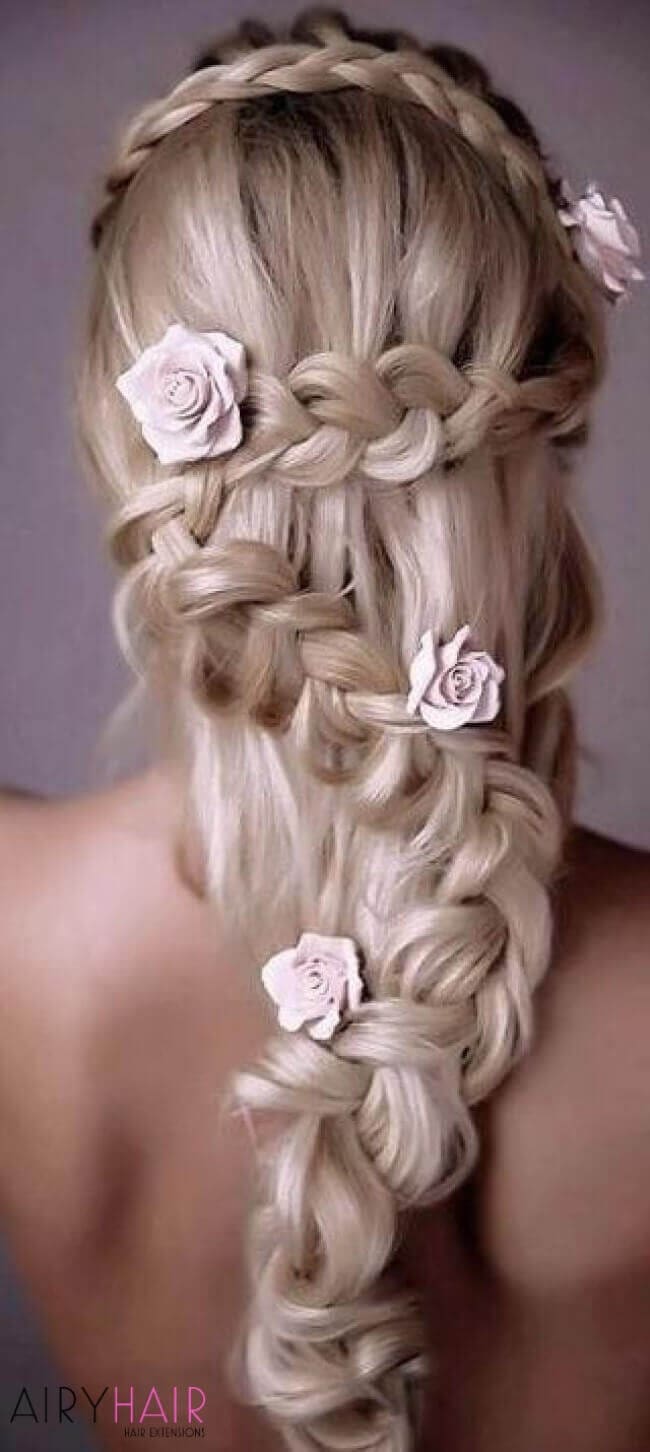 Bridal hairstyle with extensions