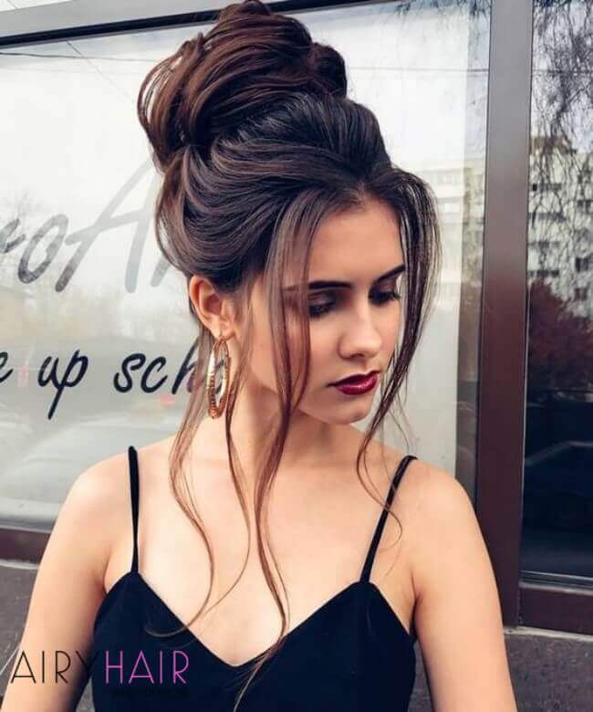 Hair extensions updo