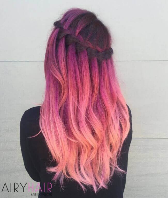 Bold color hairstyle
