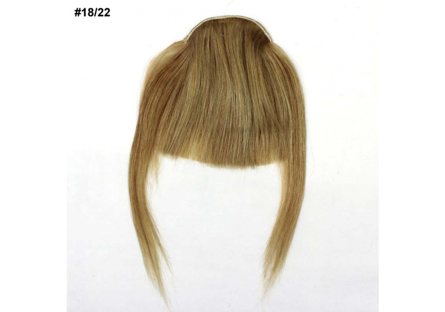 Brown Clip-In Real Human Hair Wig / Fringe
