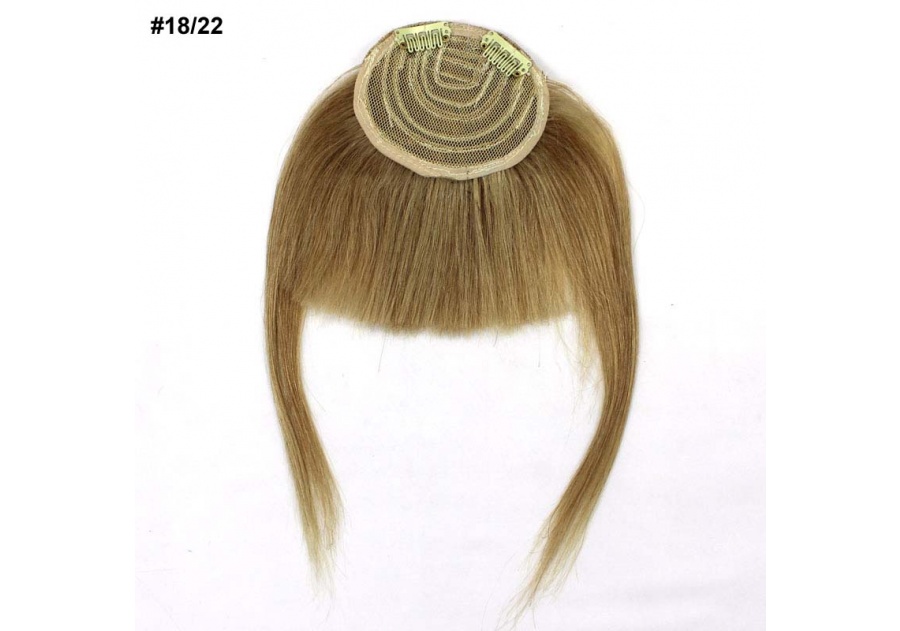 Brown Clip-In Real Human Hair Wig / Fringe
