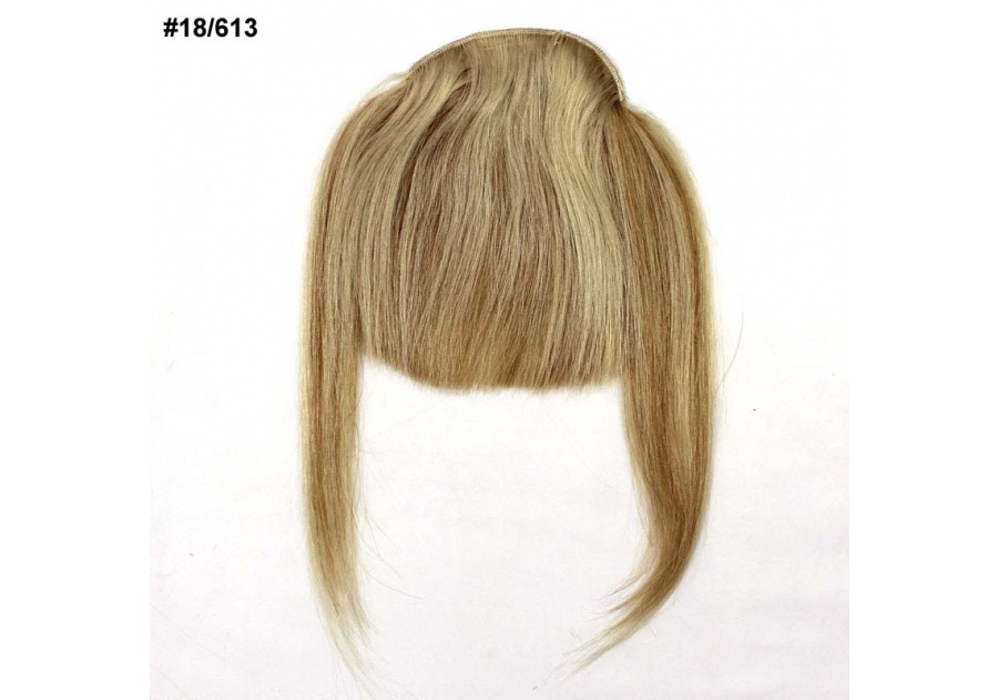 Brown Clip-In Real Human Hair Wig / Fringe