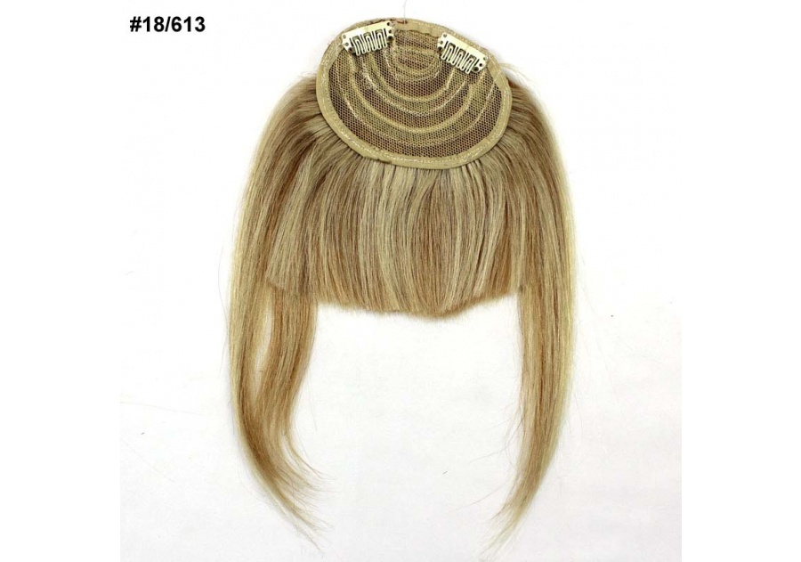 Brown Clip-In Real Human Hair Wig / Fringe