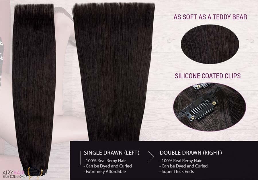 Straight Clip-in Human Hair Extensions