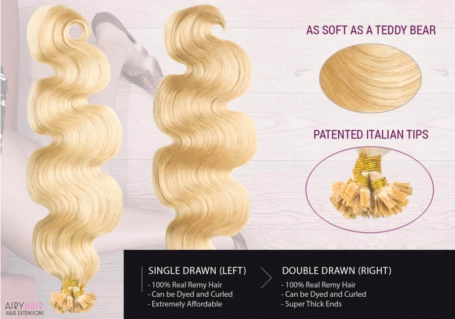 Flat Tip, Real Human Hair Extensions
