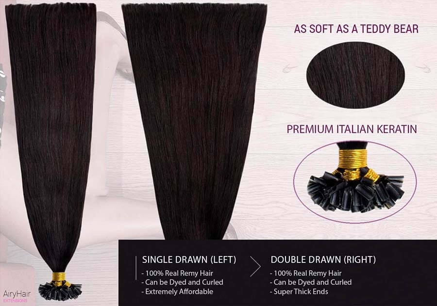 Straight U-Tip / Keratin Remy Hair Extensions