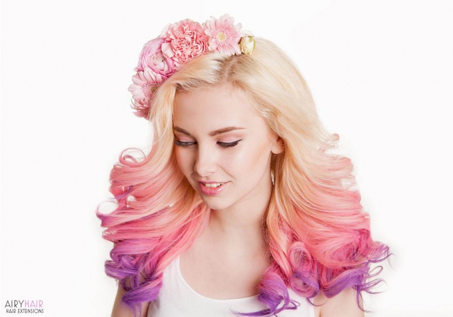 Ombré, Balayage, 3 Tone Multi Color Hair Extensions