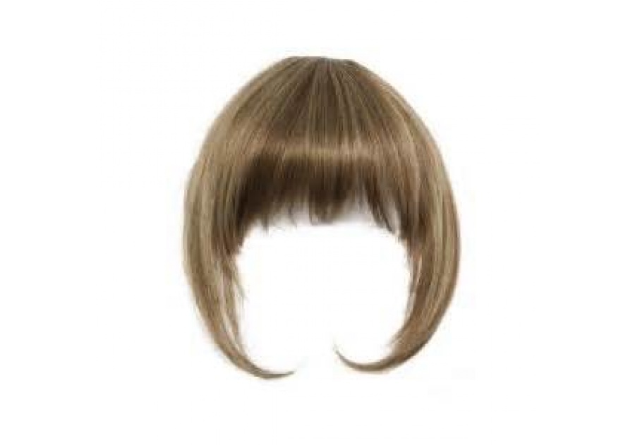 Brown Clip-In Real Human Hair Wig / Fringe