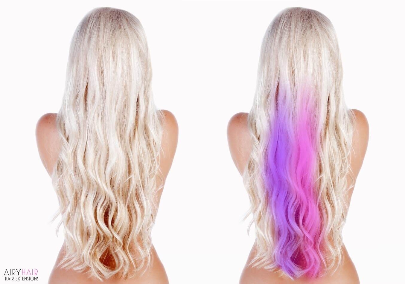 Amazon.com : Clip In Color Strip Hair Extensions Color Party Purple - POP  by Hairdo 18