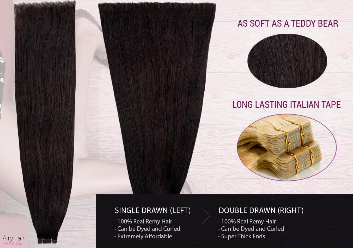 Buy Professional Body Weave Tape-in Hair Extensions