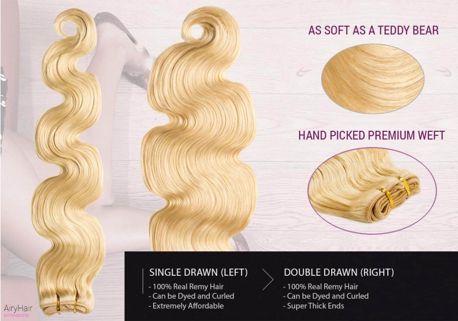 Remy Tränshår Extensions (Vågigt)