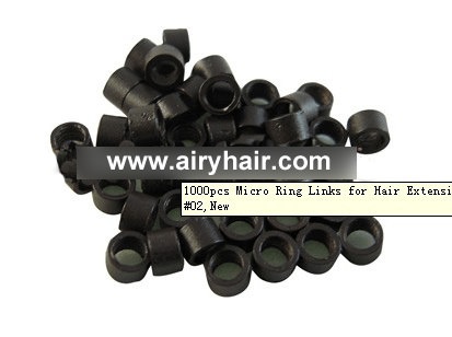 2000 Stück Haarverlängerungsringe 5mm – Silikon Microrings, Schwarz, Für Sicheres Befestigen