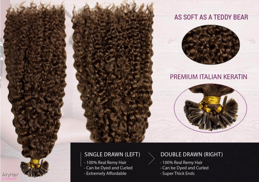Liso, Ondulado y Rizado Extensiones De Cabello